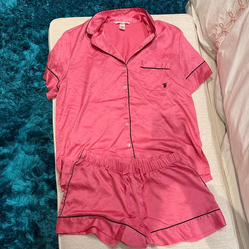 Victoria's Secret Vibrant Pink Pajama Set